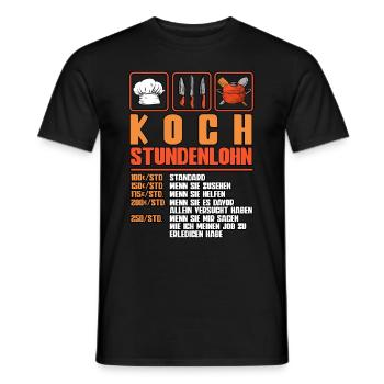 Koch - Männer T-Shirt - Schwarz - Vorne - AI Model Male 178 light (178cm)