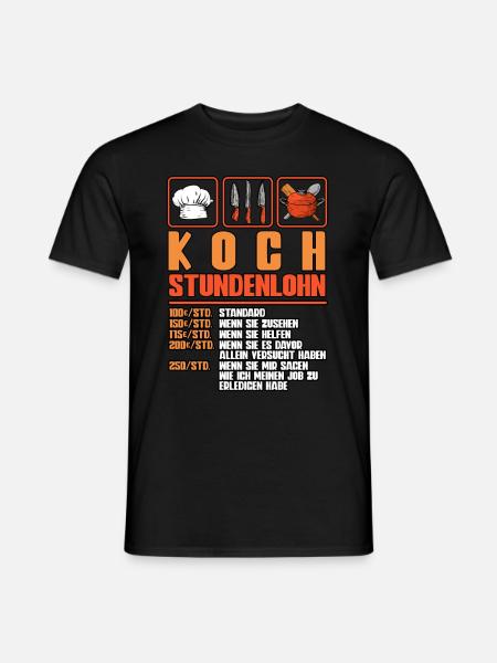Koch - Männer T-Shirt - Schwarz