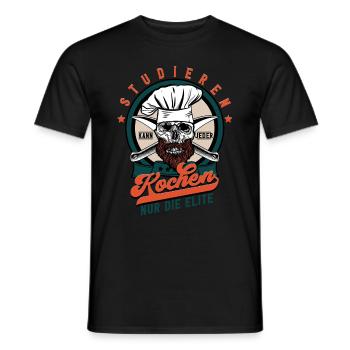 Studieren Kann Jeder Kochen Koch - Männer T-Shirt - Schwarz - Vorne - AI Model Male 178 light (178cm)