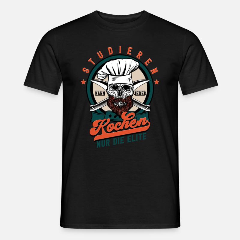 Studieren Kann Jeder Kochen Koch - Männer T-Shirt - Schwarz