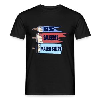 Letztes sauberes Maler - Männer T-Shirt - Schwarz - Vorne - AI Model Male 178 light (178cm)