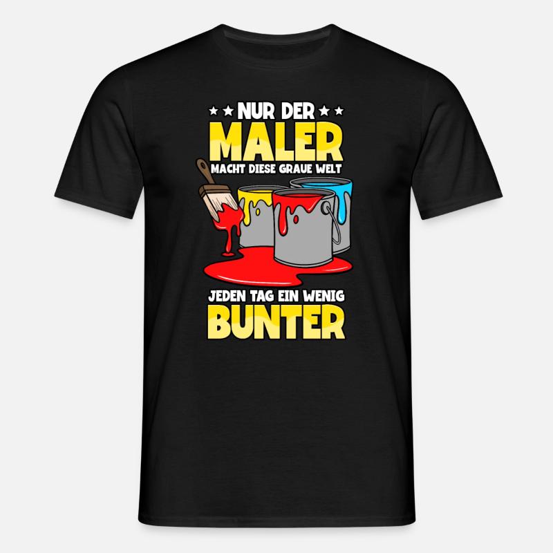 Maler - Männer T-Shirt - Schwarz