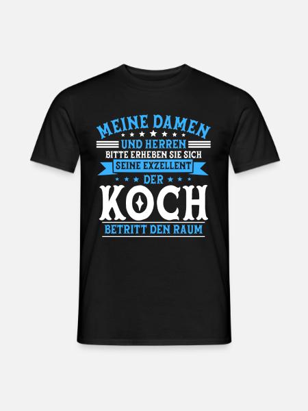 Koch - Männer T-Shirt - Schwarz