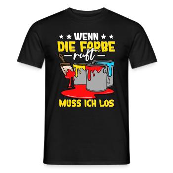 Maler - Männer T-Shirt - Schwarz - Vorne - AI Model Male 178 light (178cm)