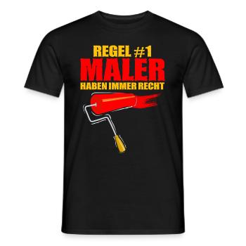 Maler - Männer T-Shirt - Schwarz - Vorne - AI Model Male 178 light (178cm)