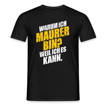 Maurer - Männer T-Shirt - Schwarz - Vorne - AI Model Male 178 light (178cm)