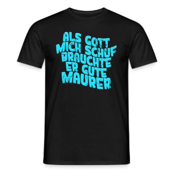 Maurer - Männer T-Shirt - Schwarz - Vorne - AI Model Male 178 light (178cm)