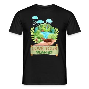 Journée mondiale de l’environnement, Journée mondiale de l’environnement Protection de l’environnement - T-shirt homme - noir - Devant - AI Model Male 178 light (178cm)