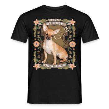 Chihuahua, dicton drôle, amour amour - T-shirt homme - noir - Devant - AI Model Male 178 light (178cm)