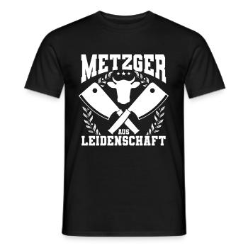 Fleischer Metzger - Männer T-Shirt - Schwarz - Vorne - AI Model Male 178 light (178cm)