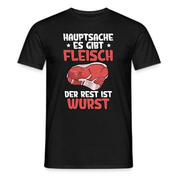 Fleischer Metzger - Männer T-Shirt - Schwarz - Vorne - AI Model Male 178 light (178cm)
