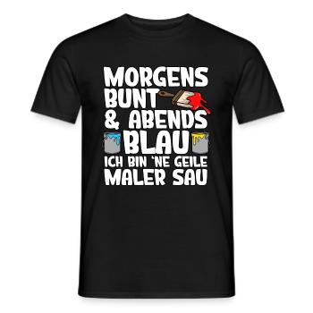 Morgens Bunt Abends Blau Maler - Männer T-Shirt - Schwarz - Vorne - AI Model Male 178 light (178cm)