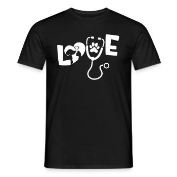 Love Tierarzt - Männer T-Shirt - Schwarz - Vorne - AI Model Male 178 light (178cm)