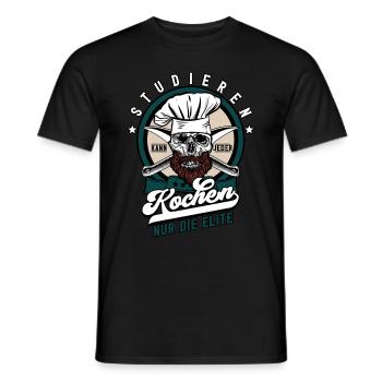 Studieren Kann Jeder Kochen Koch - Männer T-Shirt - Schwarz - Vorne - AI Model Male 178 light (178cm)