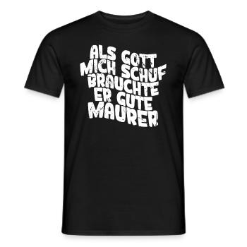 Maurer - Männer T-Shirt - Schwarz - Vorne - AI Model Male 178 light (178cm)