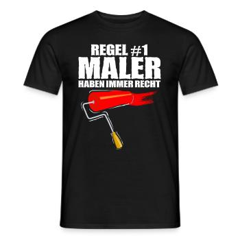 Maler - Männer T-Shirt - Schwarz - Vorne - AI Model Male 178 light (178cm)