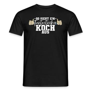 Koch - Männer T-Shirt - Schwarz - Vorne - AI Model Male 178 light (178cm)