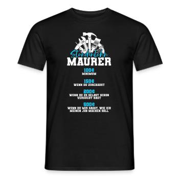 Maurer - Männer T-Shirt - Schwarz - Vorne - AI Model Male 178 light (178cm)