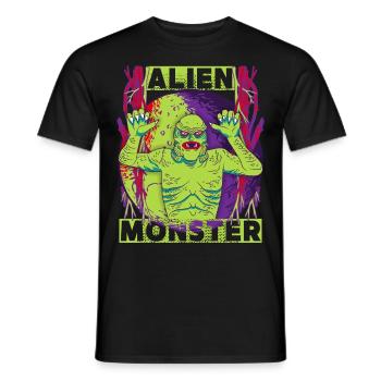 Alien-Ausserirdische Alien-Monster lustiger Spruch - Männer T-Shirt - Schwarz - Vorne - AI Model Male 178 light (178cm)