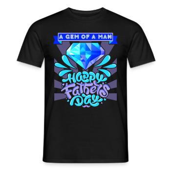 Father's Day Dad-is-a-Jewel, Gemmology-Dad Saying - Men's T-Shirt - black - Front - AI Model Male 178 light (178cm)