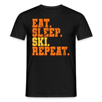 Skiing Ski - T-shirt homme - noir - Devant - AI Model Male 178 light (178cm)