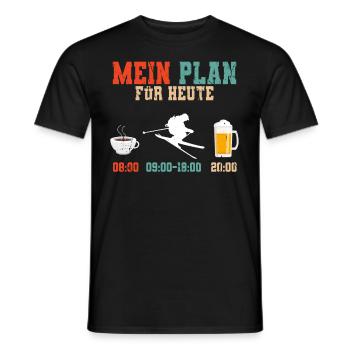 Skifahren Ski - Männer T-Shirt - Schwarz - Vorne - AI Model Male 178 light (178cm)