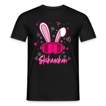 Skifahren Ski Frauen - Männer T-Shirt - Schwarz - Vorne - AI Model Male 178 light (178cm)