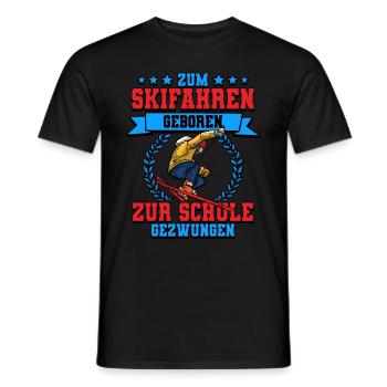 Skifahren Ski - Männer T-Shirt - Schwarz - Vorne - AI Model Male 178 light (178cm)