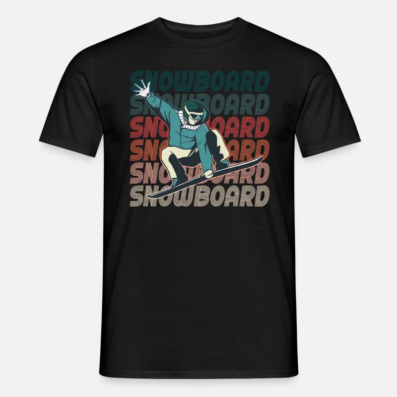 Snowboard - Männer T-Shirt - Schwarz