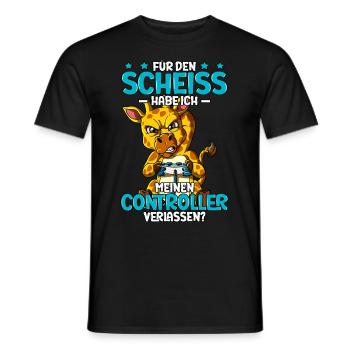 Zocken Gaming - Männer T-Shirt - Schwarz - Vorne - AI Model Male 178 light (178cm)
