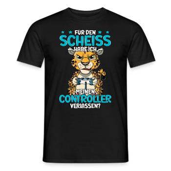 Zocken Gaming - Männer T-Shirt - Schwarz - Vorne - AI Model Male 178 light (178cm)