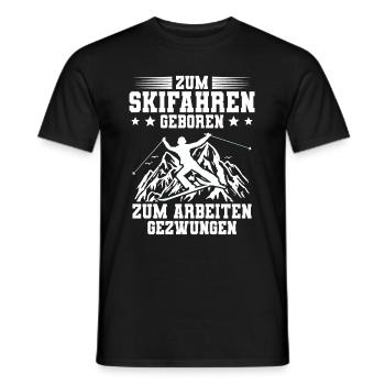 Skifahren Ski - Männer T-Shirt - Schwarz - Vorne - AI Model Male 178 light (178cm)