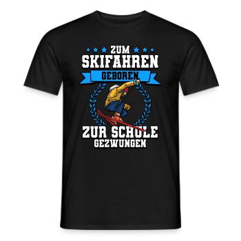 Skifahren Ski - Männer T-Shirt - Schwarz - Vorne - AI Model Male 178 light (178cm)