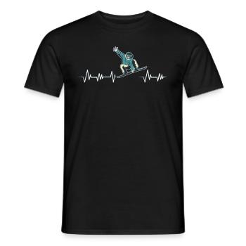 Snowboard - Männer T-Shirt - Schwarz - Vorne - AI Model Male 178 light (178cm)