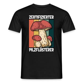 Pilzsammler Pilz Sucher - Männer T-Shirt - Schwarz - Vorne - AI Model Male 178 light (178cm)
