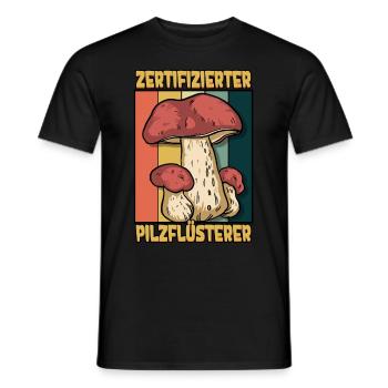 Pilzsammler Pilz Sucher - Männer T-Shirt - Schwarz - Vorne - AI Model Male 178 light (178cm)