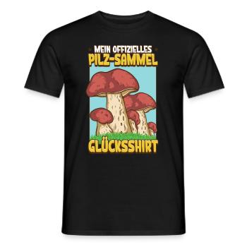 Pilzsammler Pilz Sucher - Männer T-Shirt - Schwarz - Vorne - AI Model Male 178 light (178cm)