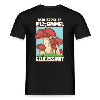 Pilzsammler Pilz Sucher - Männer T-Shirt - Schwarz - Vorne - AI Model Male 178 light (178cm)