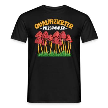 Pilzsammler Pilz Sucher - Männer T-Shirt - Schwarz - Vorne - AI Model Male 178 light (178cm)