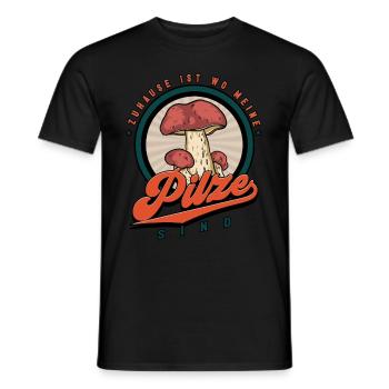 Pilzsammler Pilz Sucher - Männer T-Shirt - Schwarz - Vorne - AI Model Male 178 light (178cm)