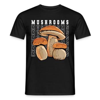 Cueilleur de champignons Recherche de champignons - T-shirt homme - noir - Devant - AI Model Male 178 light (178cm)