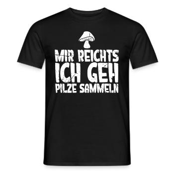 Pilzsammler Pilz Sucher - Männer T-Shirt - Schwarz - Vorne - AI Model Male 178 light (178cm)