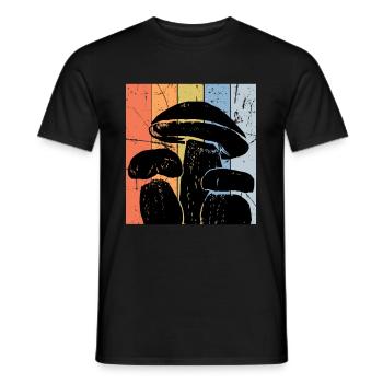 Cueilleur de champignons vintage Mushroom Finder - T-shirt homme - noir - Devant - AI Model Male 178 light (178cm)