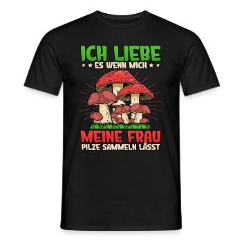 Pilzsammler Pilz Sucher - Männer T-Shirt - Schwarz - Vorne - AI Model Male 178 light (178cm)