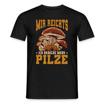 Pilzsammler Pilz Sucher - Männer T-Shirt - Schwarz - Vorne - AI Model Male 178 light (178cm)