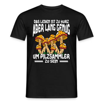 Pilzsammler Pilz Sucher - Männer T-Shirt - Schwarz - Vorne - AI Model Male 178 light (178cm)