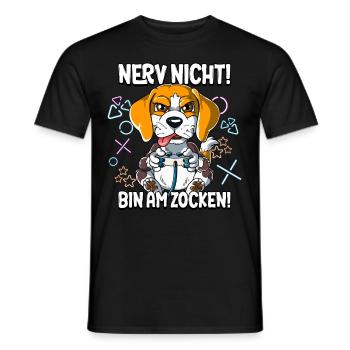Zocken Gaming Nerv Nicht Bin Am Zocken - Männer T-Shirt - Schwarz - Vorne - AI Model Male 178 light (178cm)