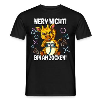 Zocken Gaming Nerv Nicht Bin Am Zocken - Männer T-Shirt - Schwarz - Vorne - AI Model Male 178 light (178cm)