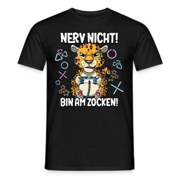 Zocken Gaming Nerv Nicht Bin Am Zocken - Männer T-Shirt - Schwarz - Vorne - AI Model Male 178 light (178cm)