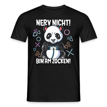 Zocken Gaming Nerv Nicht Bin Am Zocken - Männer T-Shirt - Schwarz - Vorne - AI Model Male 178 light (178cm)
